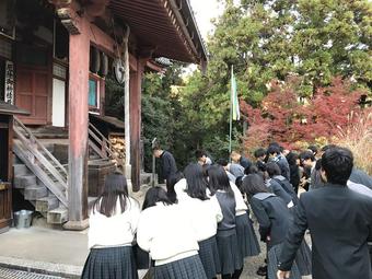 高３生が松尾寺で合格祈願をおこないました