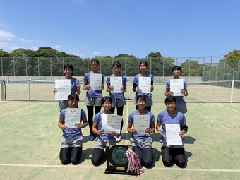 中学テニス部奈良県総体アベック優勝